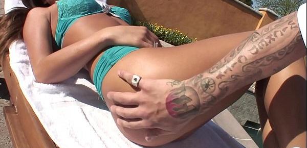  Bubble Butt Inspection Poolside then Hard Fucking